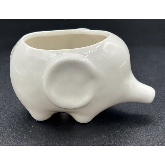 Mini Ceramic Elephant Shaped Planters Pots for Succulents Set of 3 Mod White - Picture 15 of 16